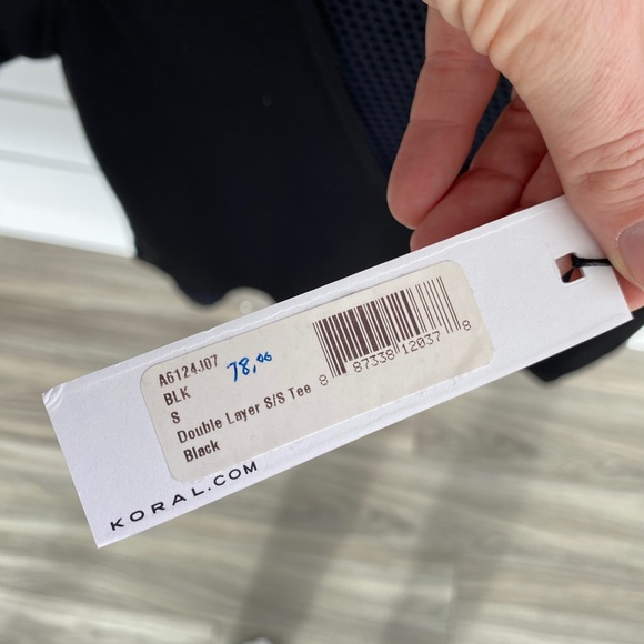 ❌ SOLD ❌Koral Double Layer Short Sleeve Tee NWT - Picture 7 of 7